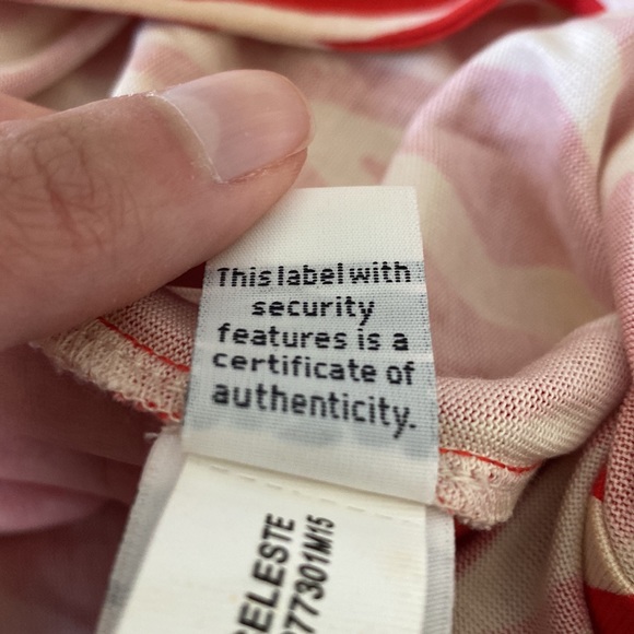 DVF Celeste Romper Red and Cream Design SZ 0 - Picture 8 of 9